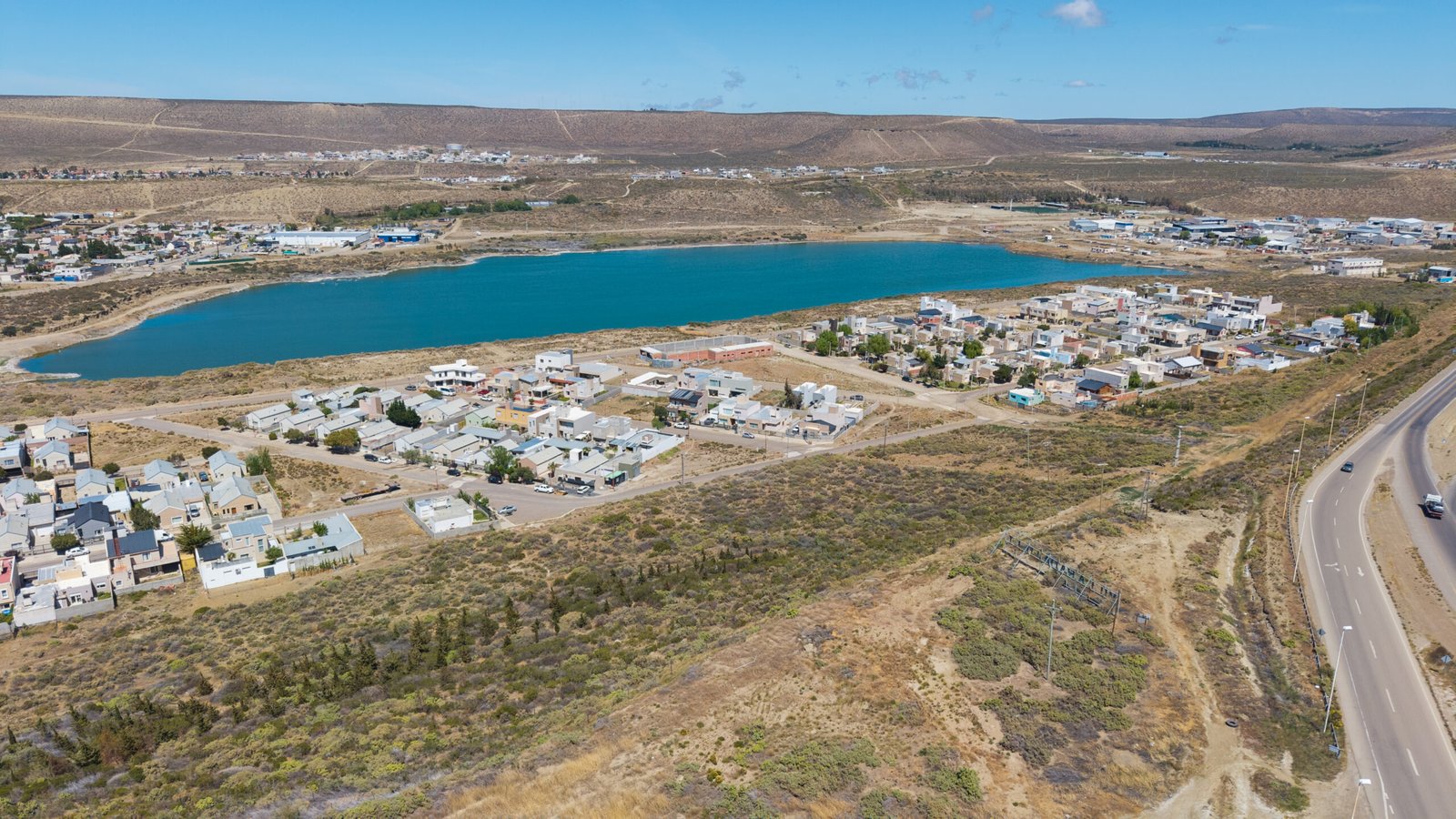 La laguna de Rada Tilly ubicada en la planta de tratamiento cloacales de la ciudad